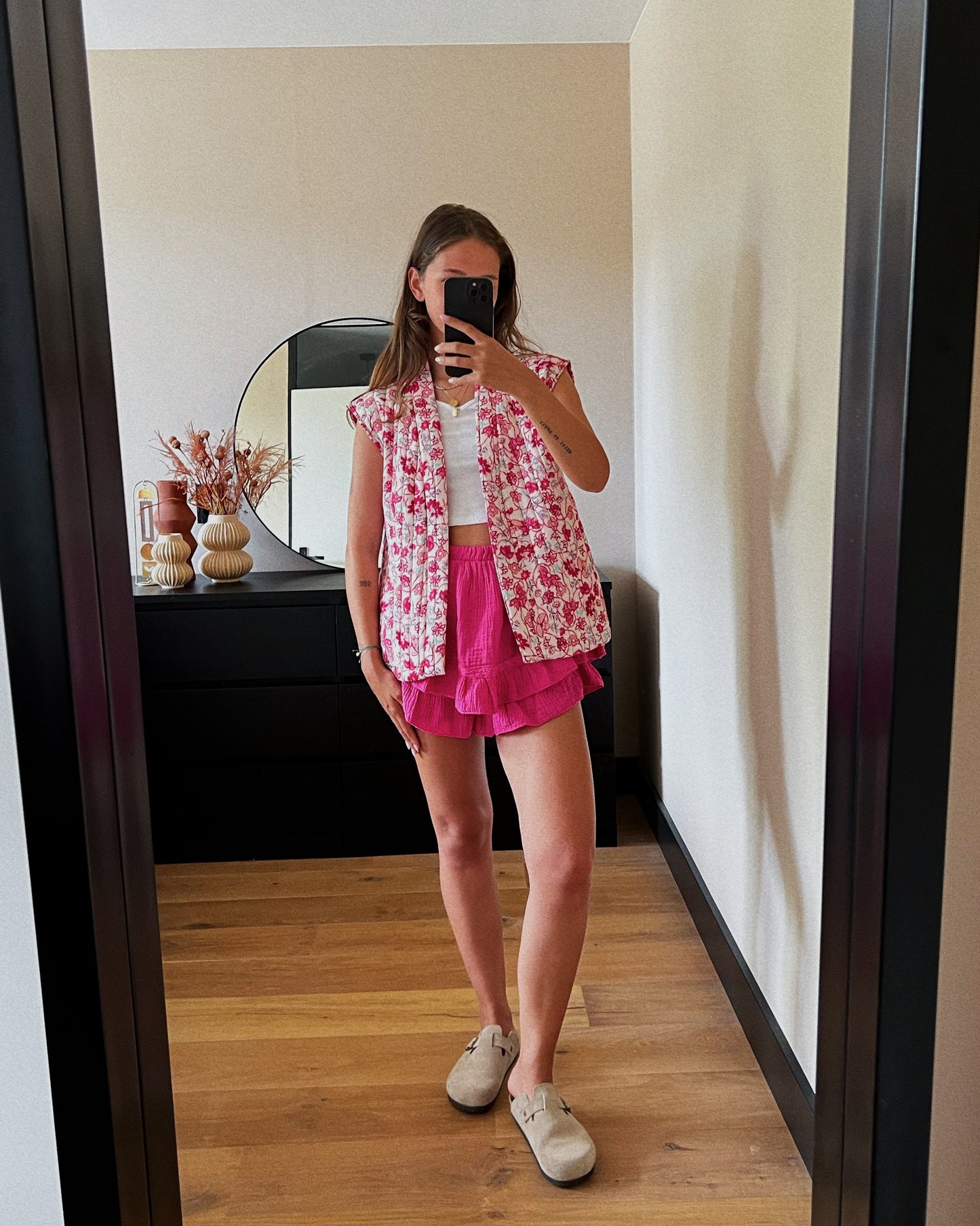 Skort in het roze