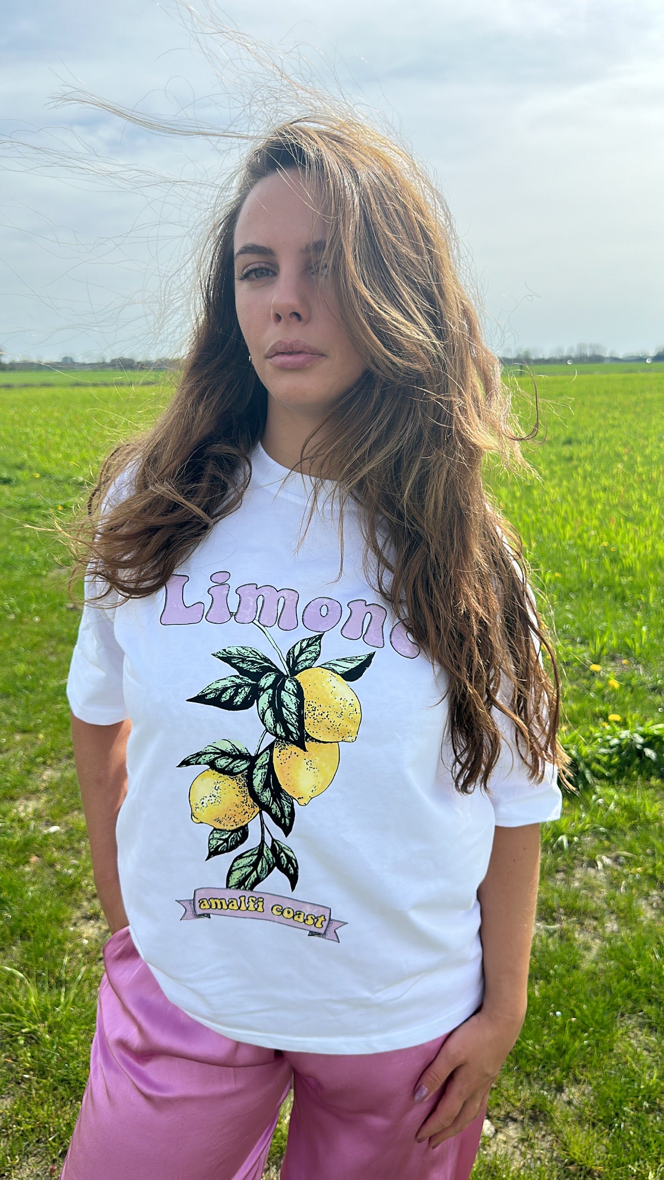 Limone t-shirt Lila en Roze