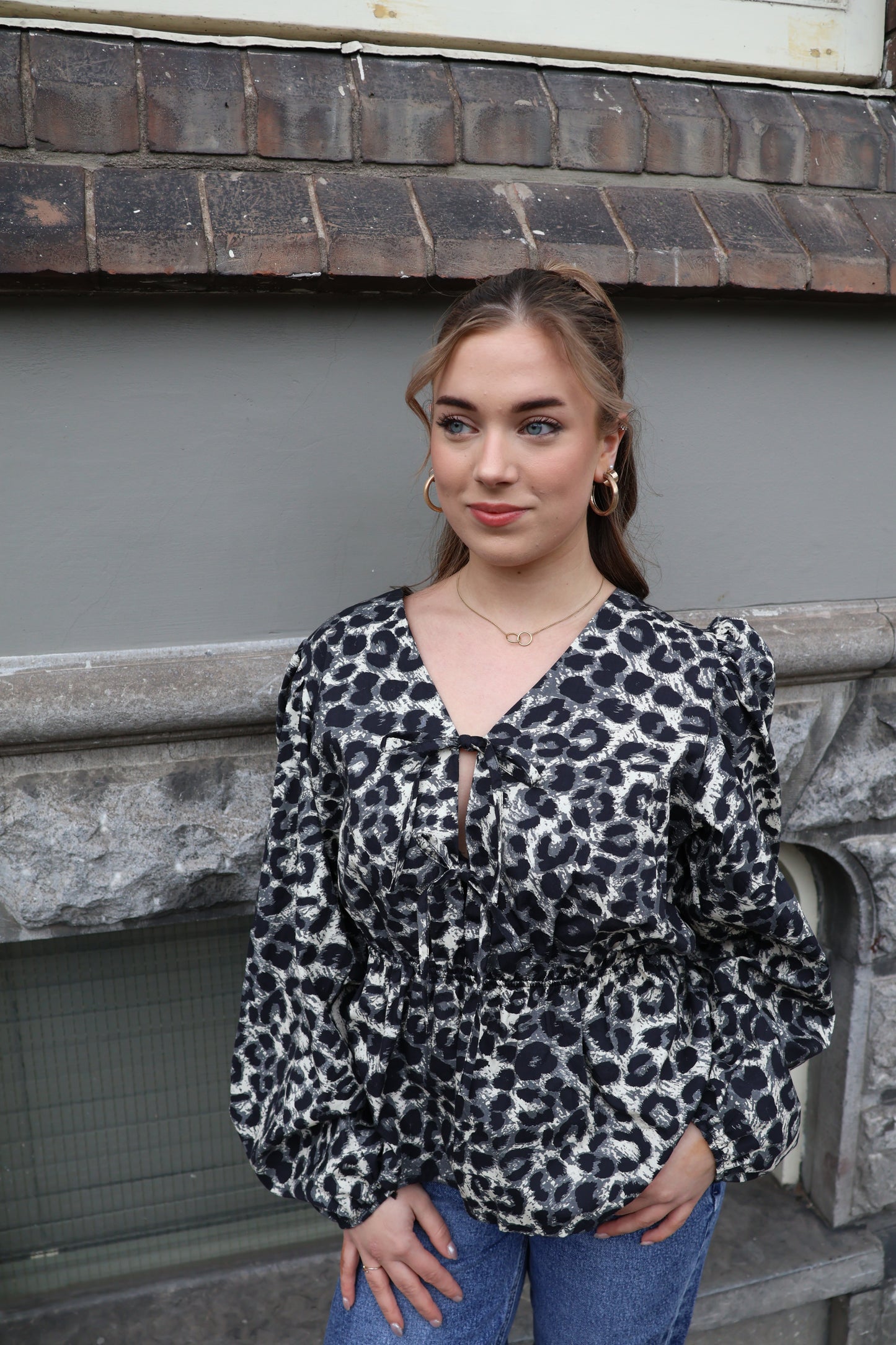 Madi panterprint blouse