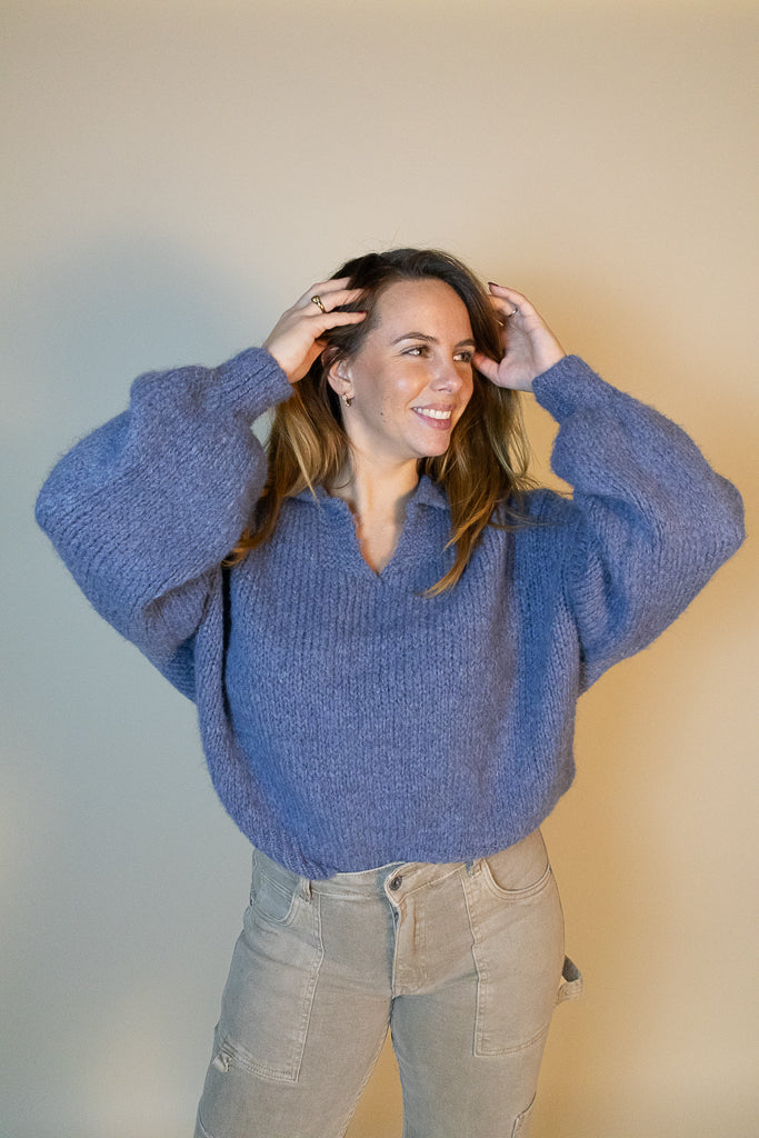 Dames trui in het blauw