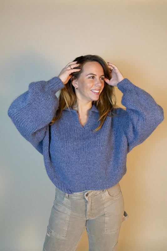 Dames trui in het blauw