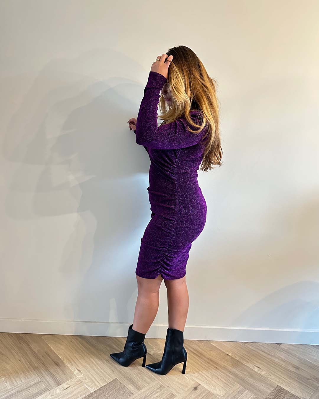 Verstelbare paarse jurk