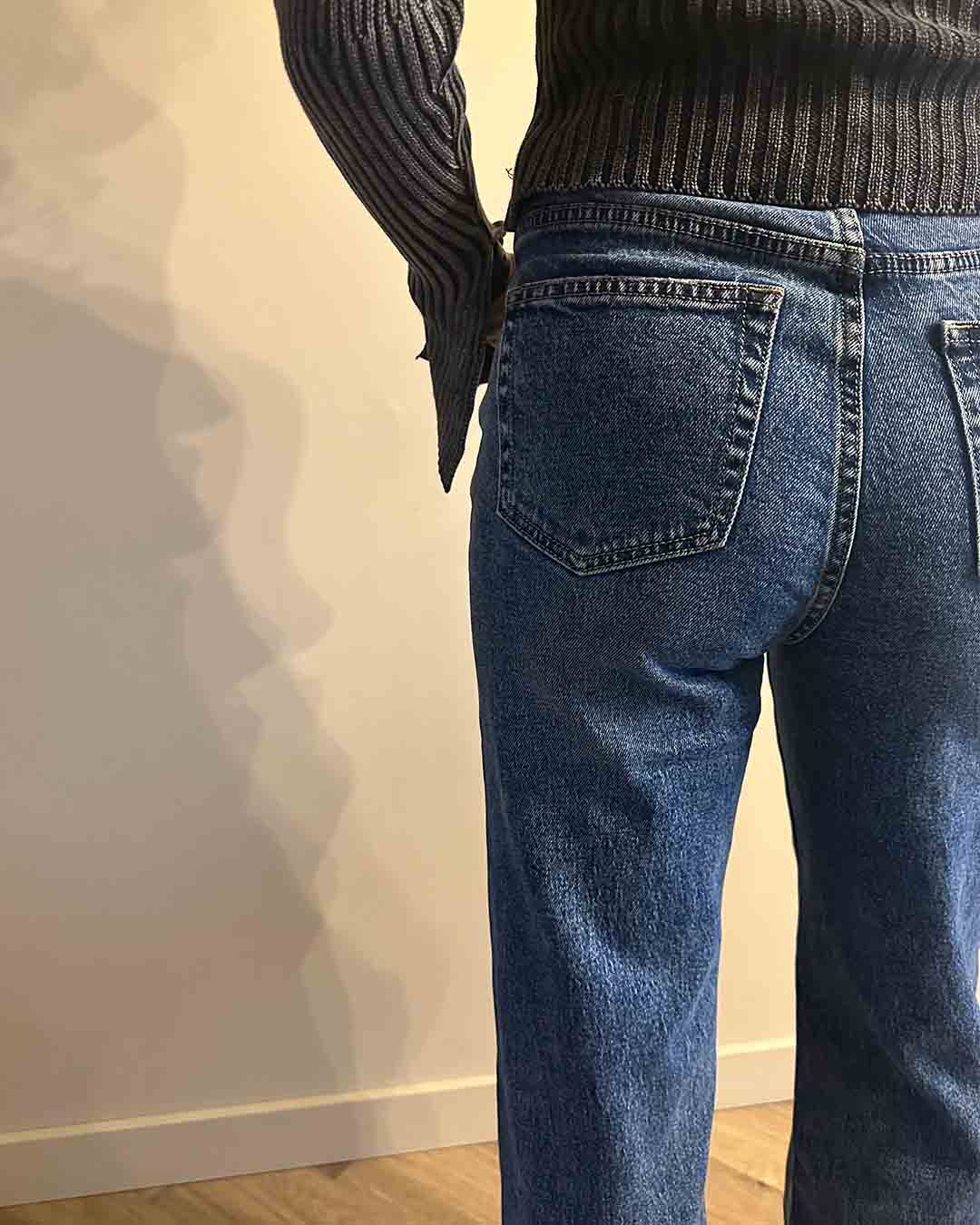 Flared spijkerbroek met split dames