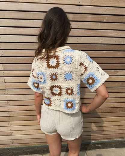 Crochet top creme