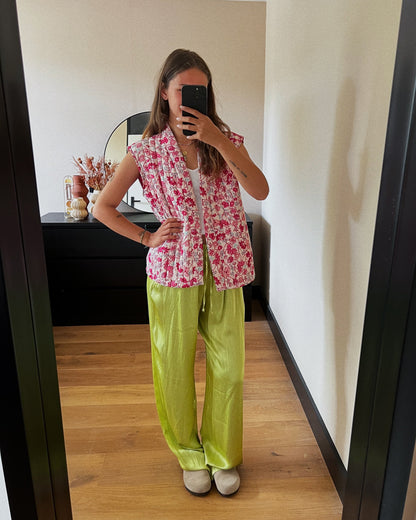 Silk broek wijde zijde broek